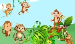 猴吃瓜幼儿故事,趣味盎然的幼儿成长故事